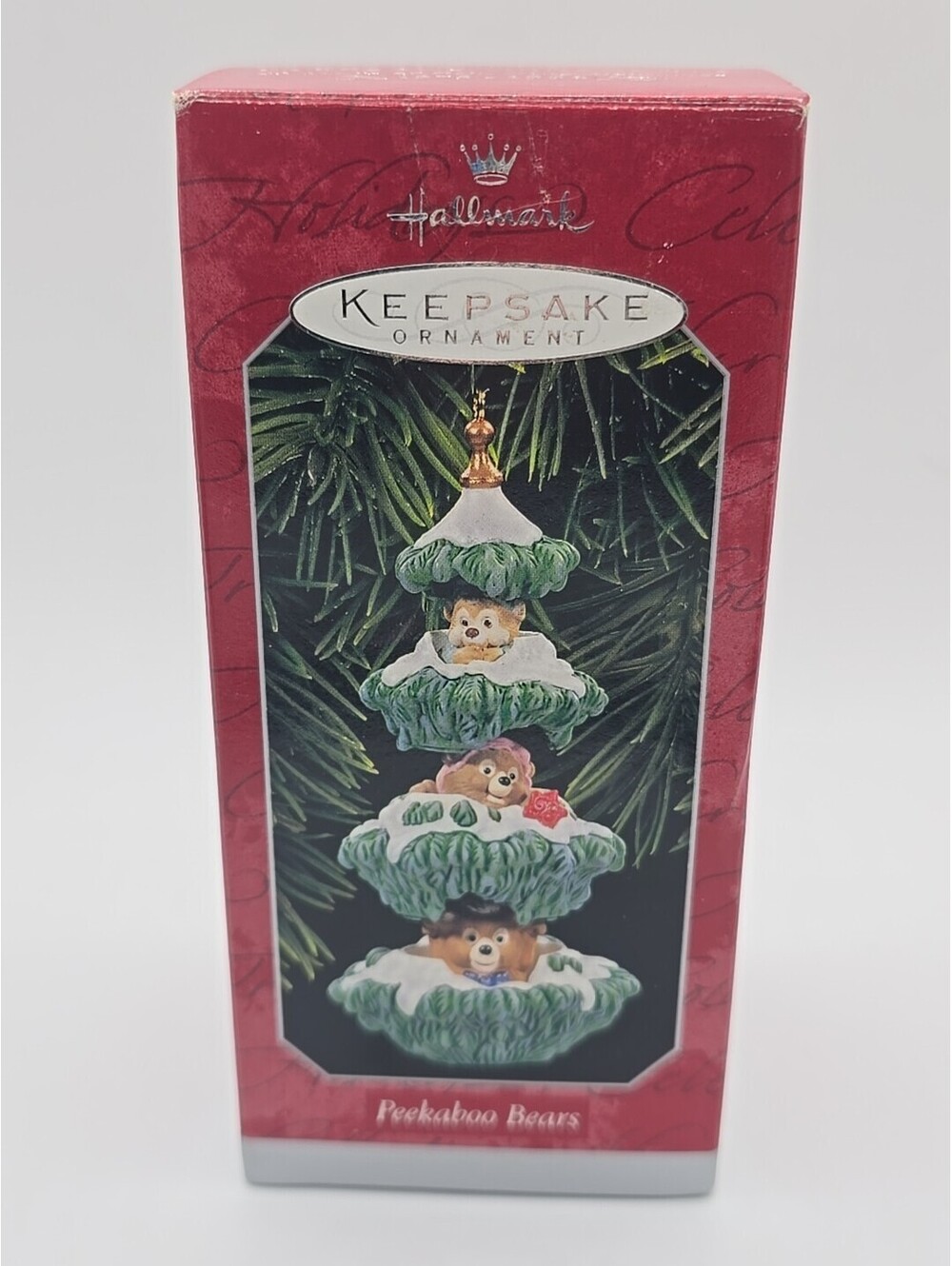 Hallmark Keepsake Ornament PEEKABOO BEARS 1998 Bears, Christmas Tree, NIB